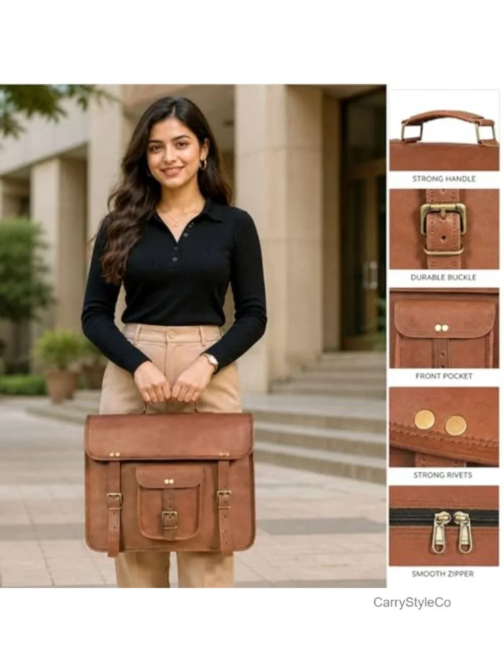 Genuine Leather Messenger Bag Laptop Briefcase Vintage Satchel Shoulder Travel